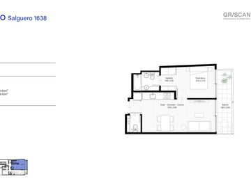 Departamento en venta 4 amb, baño en suite, lavadero y balcón en Palermo