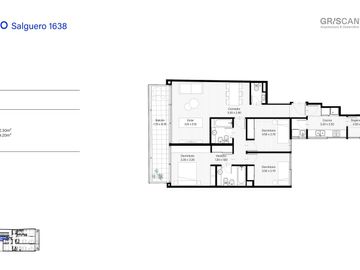 Departamento en venta 4 amb, baño en suite, lavadero y balcón en Palermo