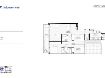 Departamento en venta 4 amb, baño en suite, lavadero y balcón en Palermo