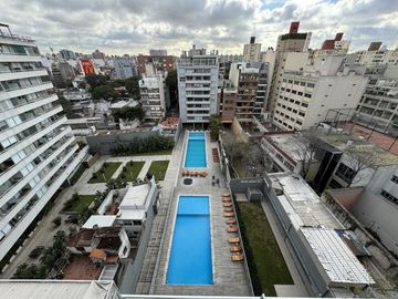 Alquiler duplex 2 ambientes cochera amenities piscina gimnasio SUM seguridad 24 horas baño   toil