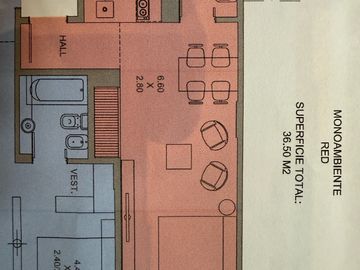 VENTA MONOAMBIENTE DE 36,50MTS CON BALCON - LAS CAÑITAS - PALERMO