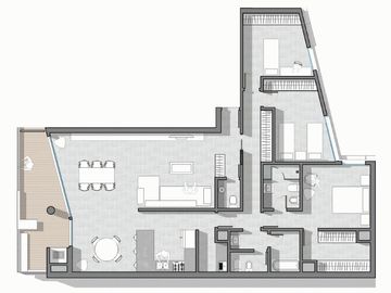 Venta/Financiacion Departamento 3 Dormitorios Terraza Quincho Piscina Exclusiva