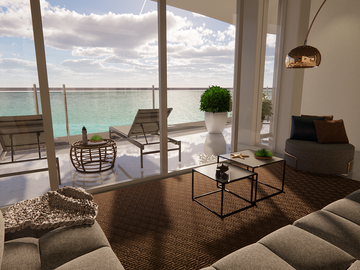 Venta Departamento Progreso en malecon vista lateral al mar