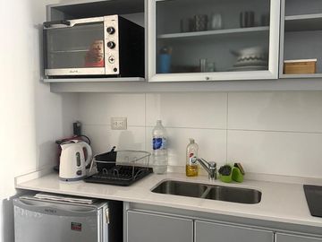 1 ambiente con gran balcon terrazas en Edificio HOM con PISCINA / GYM / SEGURIDAD 24hs