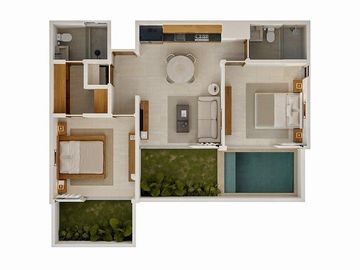 Departamento(Mod.B/C) en Venta en Santé Paseo Norte, Santa Gertrudis Copó