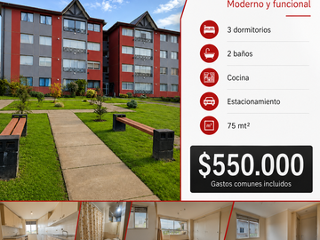 DEPARTAMENTO 3D CON EXCELENTE UBICACIÓN EN OSORNO