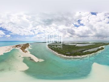 Terreno frente al mar en isla blanca cancun 46 hectáreas frente a laguna y playa privada