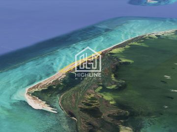 Terreno frente al mar en isla blanca cancun 46 hectáreas frente a laguna y playa privada