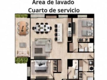 Renta Departamento Supermanzana 11 Hodela Acanceh Cancún