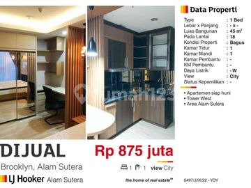 Harus Terjual Apartement Brooklyn Alam Sutera, Full Furnish
