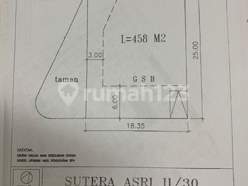 Di Jual Kavling Hoek Sutera Asri Alam Sutera