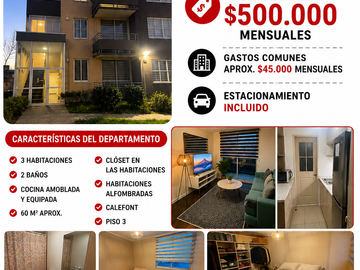 CYF ARRIENDA DEPARTAMENTO EN SAN PEDRO DE LA PAZ