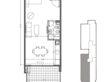 Departamento Monoambiente enVenta Villa Santa Rita