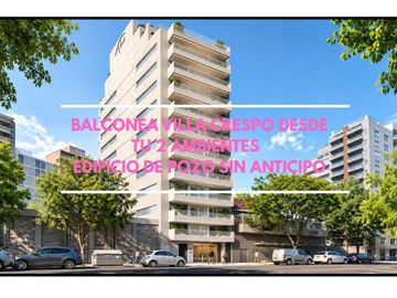DEPARTAMENTO VENTA 2 AMB. POZO VILLA CRESPO BALCÓN