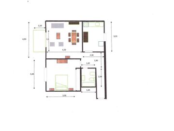 2 Amb. de 53 m² c/Balcón R. ESCALADA -APTO CREDITO