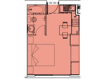 VENTA  Dpto Estudio con Bod, Las Rejas