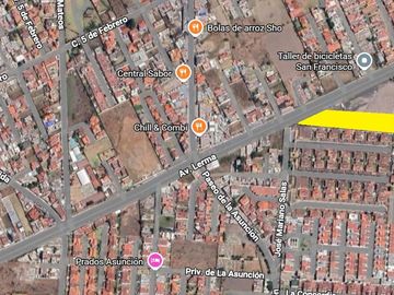 Terreno en renta Av Lerma San Salvador Tizatlalli Metepec