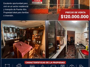 VENTA CASA 3HAB 1BA PUENTE ALTO