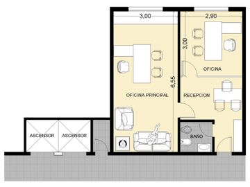 VENTA OFICINA 3 ambientes San NICOLÁS baño propio