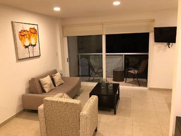 Renta de Loft amueblado en Natura Torre Nuvolé cerca Centro Max, ISSSTE C58 53 excelentes amenidades