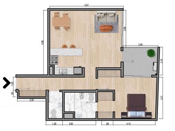 Venta dpto 2amb 68m2 1 baño 1 toilet Villa Devoto