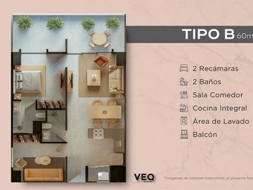 Departamento en PREVENTA · Colonia Moderna