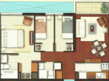 DEPARTAMENTO 3D 2B ORIENTACIÓN NORTE