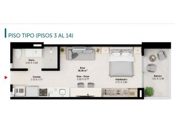 VENTA DE APARTASUITE PARA ESTRENAR EN RESERVA DEL MAR DE 2 - VT249