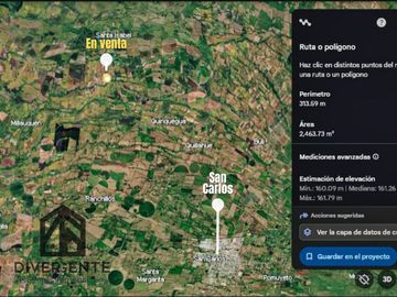 Parcela en venta en San Carlos, orilla de asfalto.