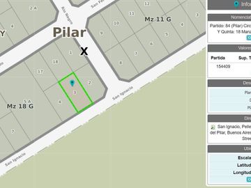 LOTE 450M2 VENTA BARRIO PELLEGRINI 3 PILAR