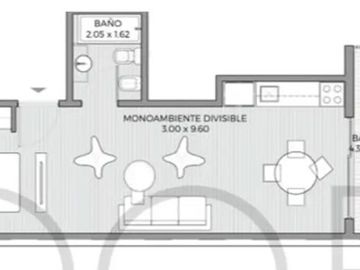 VENTA AMPLIO MONOAMBIENTE BALCON, AMENITIES AER