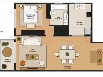 Departamento en arriendo  en LAS CONDES