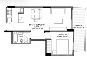 Venta departamento 2 amb en Caballito a estrenar