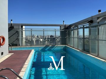 4 ambientes en Torre Palermo View con vista .Full Amenities. Seg.24hs.cochera