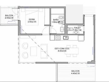 Venta Departamento 2 Ambientes Villa Crespo con Balcón Terraza