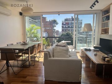 ALQUILER CON MUEBLES. Penthouse. 3 ambientes. Vista abierta. Piso alto. Belgrano.