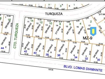 LOMAS DIAMANTE, Terreno en VENTA de 468 m2
