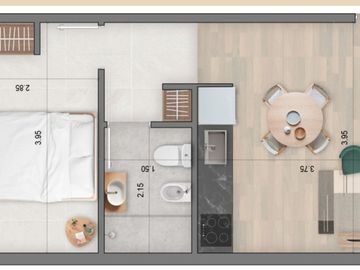 Venta - pozo - Dpto 1 dorm PB - Ed. Lumen - Nqn