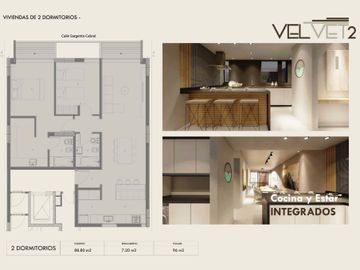 VENTA SEMIPISO 2 DORMITORIOS CON COCHERA VELVET ll