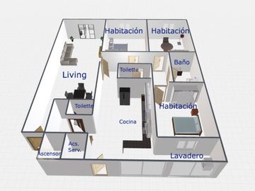 Venta Dpto. 4 Amb. al frente Balcon Palermo