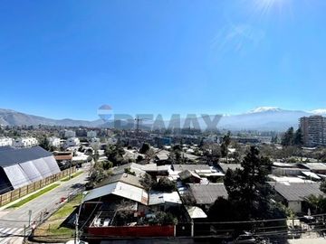 Depto 2D+2B, vista panorámica, terraza, Las Condes