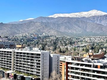 Depto 2D+2B, vista panorámica, terraza, Las Condes