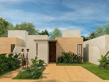 Casa de una planta en Chicxulub Pueblo entre ciudad y playa.