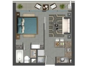 VENTA DEPARTAMENTO 1HAB 1BA INDEPENDENCIA