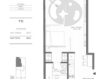 Venta departamento Monoambiente Palermo a Estrenar