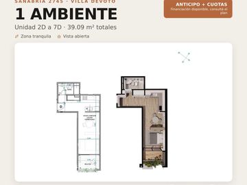 Departamento en Villa Devoto