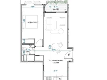 Departamento en Villa Devoto