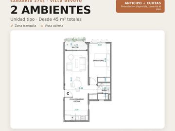 Departamento en Villa Devoto