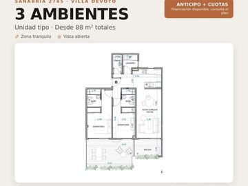 Departamento en Villa Devoto