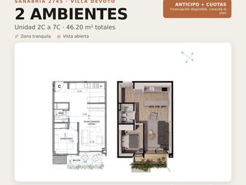 Departamento en Villa Devoto